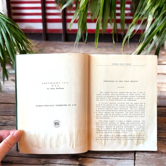 VINTAGE 1938 Diesel Hand Book - Rare Antique Engineering Manual - Collectible - Picture 6 of 13